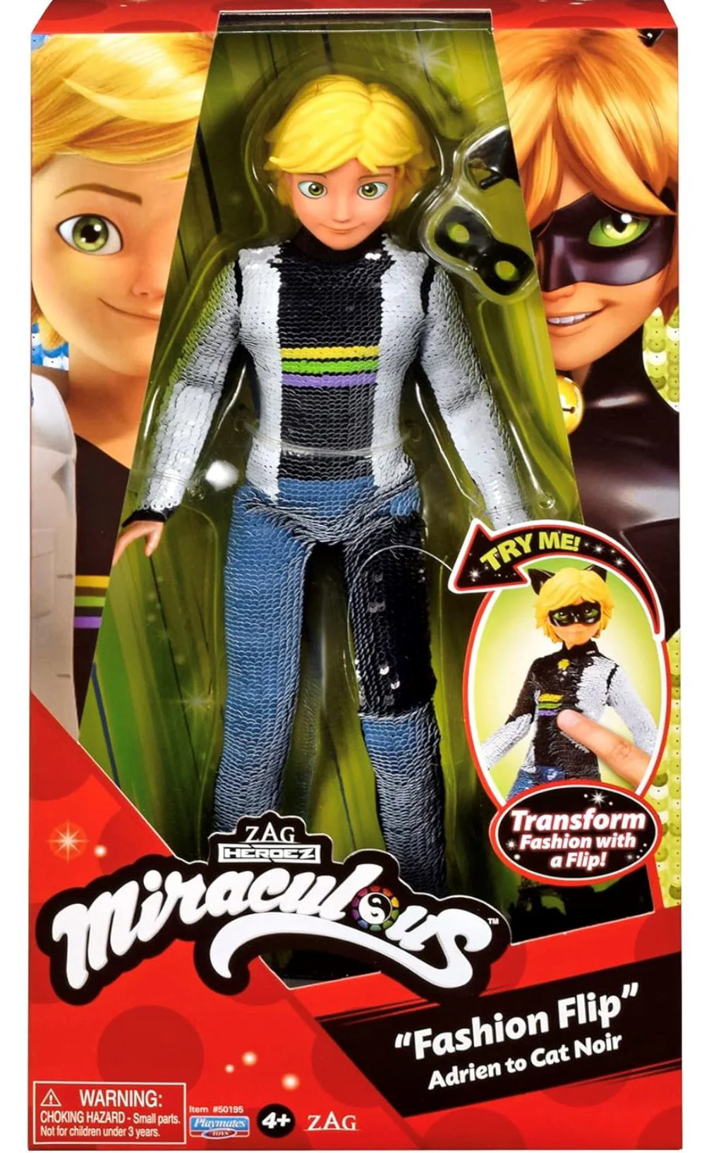 Papusa Miraculous Adrien-Cat Noir, 26 cm foto