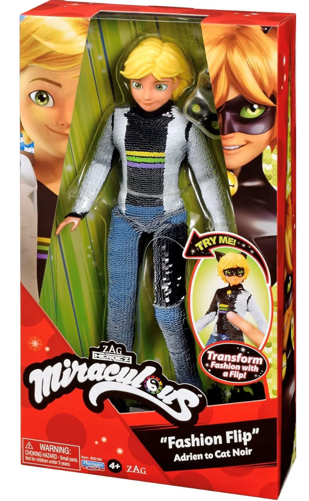Papusa Miraculous Adrien-Cat Noir, 26 cm foto