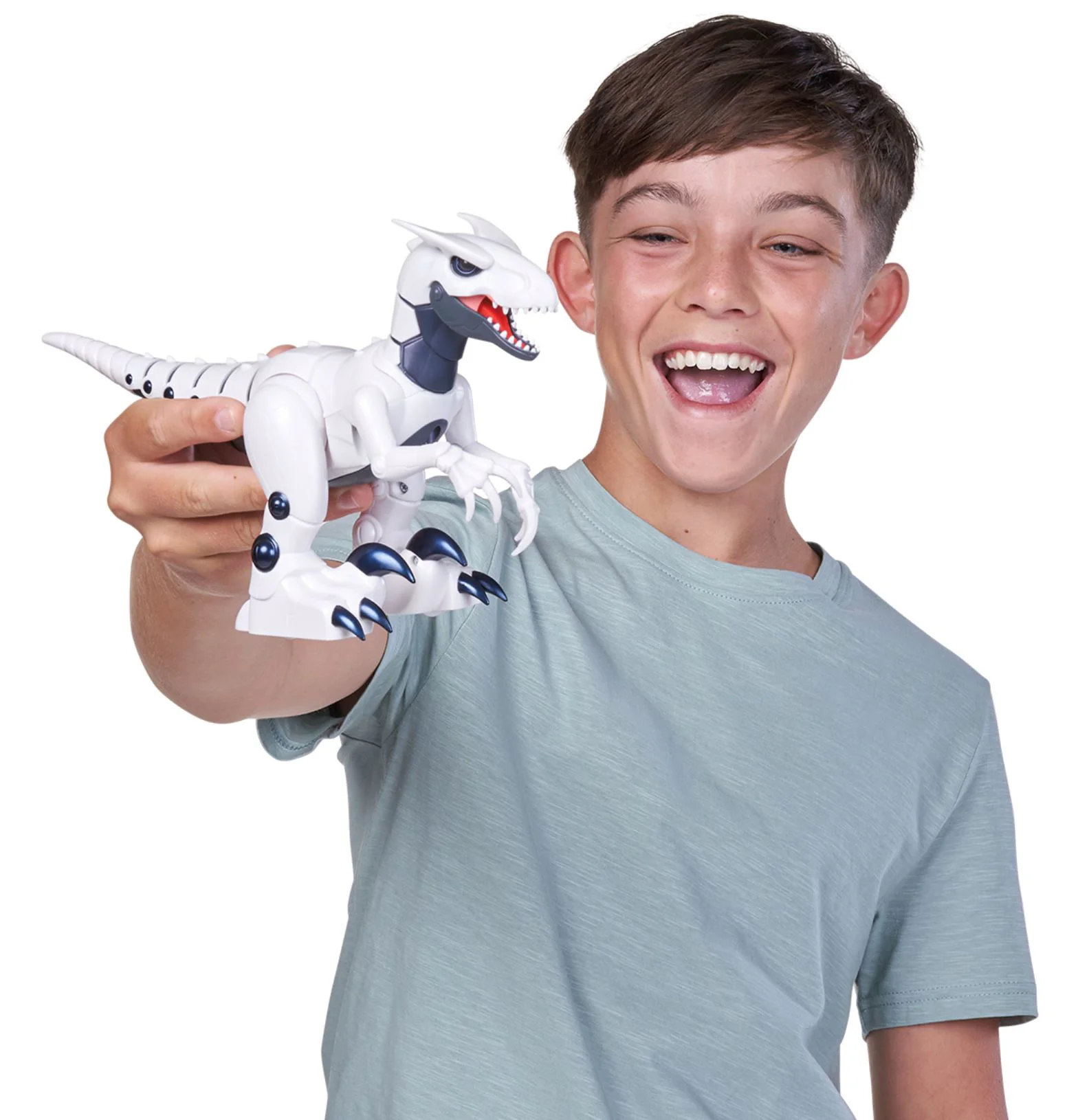 Интерактивная игрушка Robo Alive Динозавр Raptor с подсветкой foto