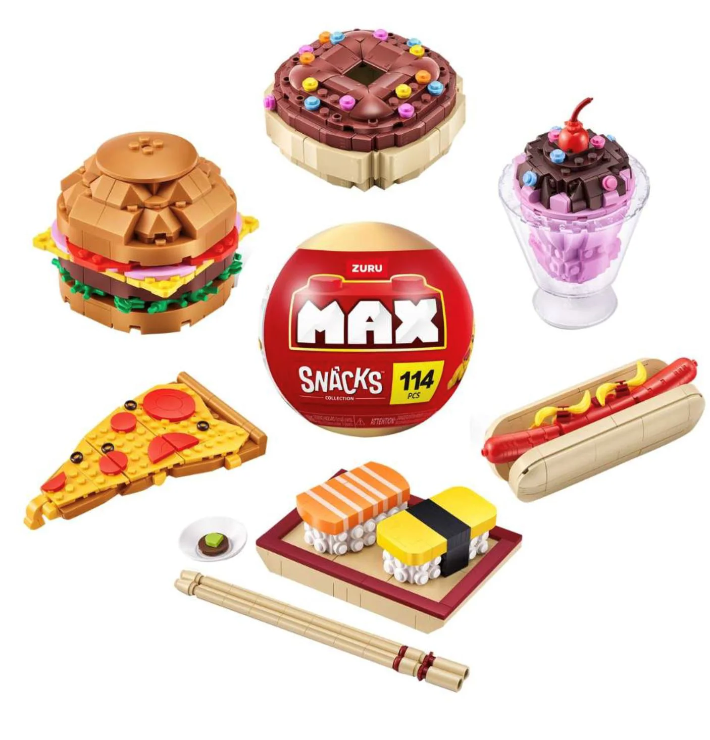 Set de constructie Zuru Snacks Max, in sortiment foto