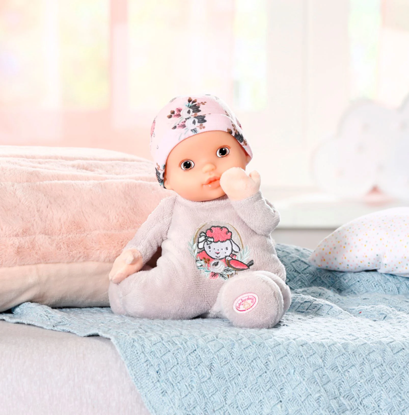 Papusa interactiva Baby Annabell cu corp moale si inregistrare vocala foto