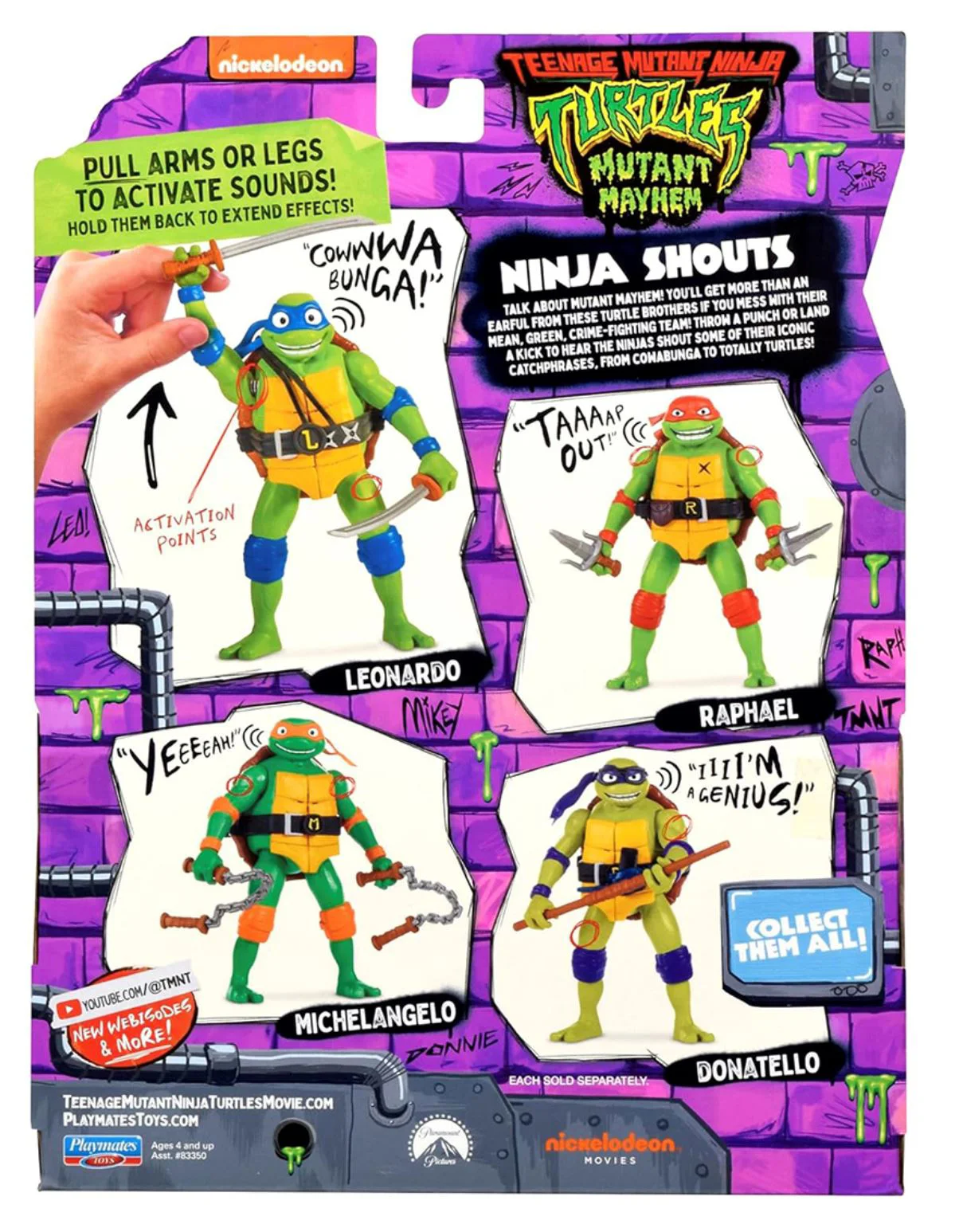 Фигурка с звуками TMNT Рафаэль, 14 см foto
