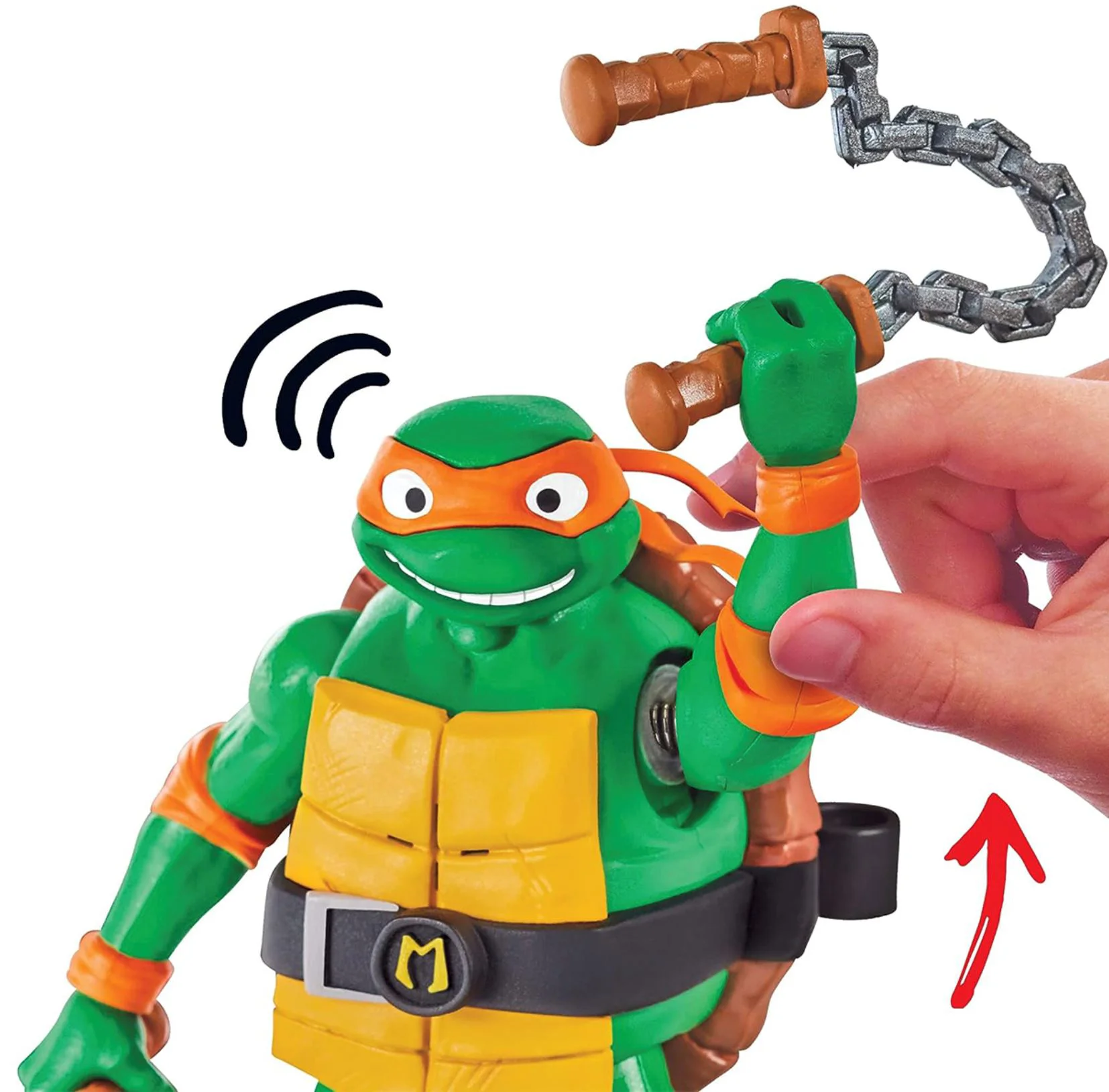 Figurina cu sunete TMNT Michelangelo, 14 cm foto