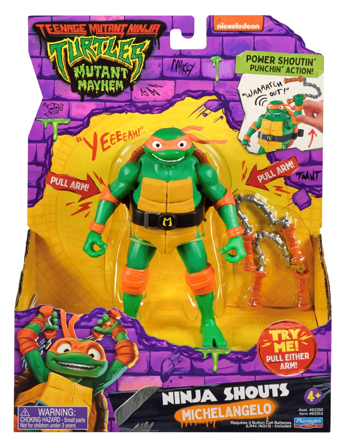 Figurina cu sunete TMNT Michelangelo, 14 cm foto