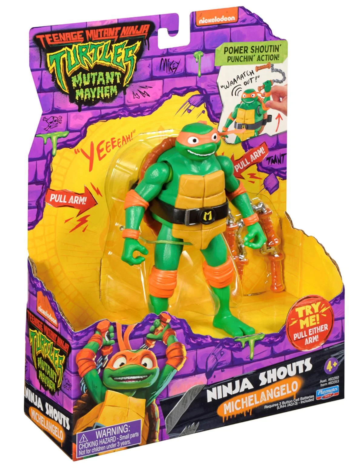 Figurina cu sunete TMNT Michelangelo, 14 cm foto
