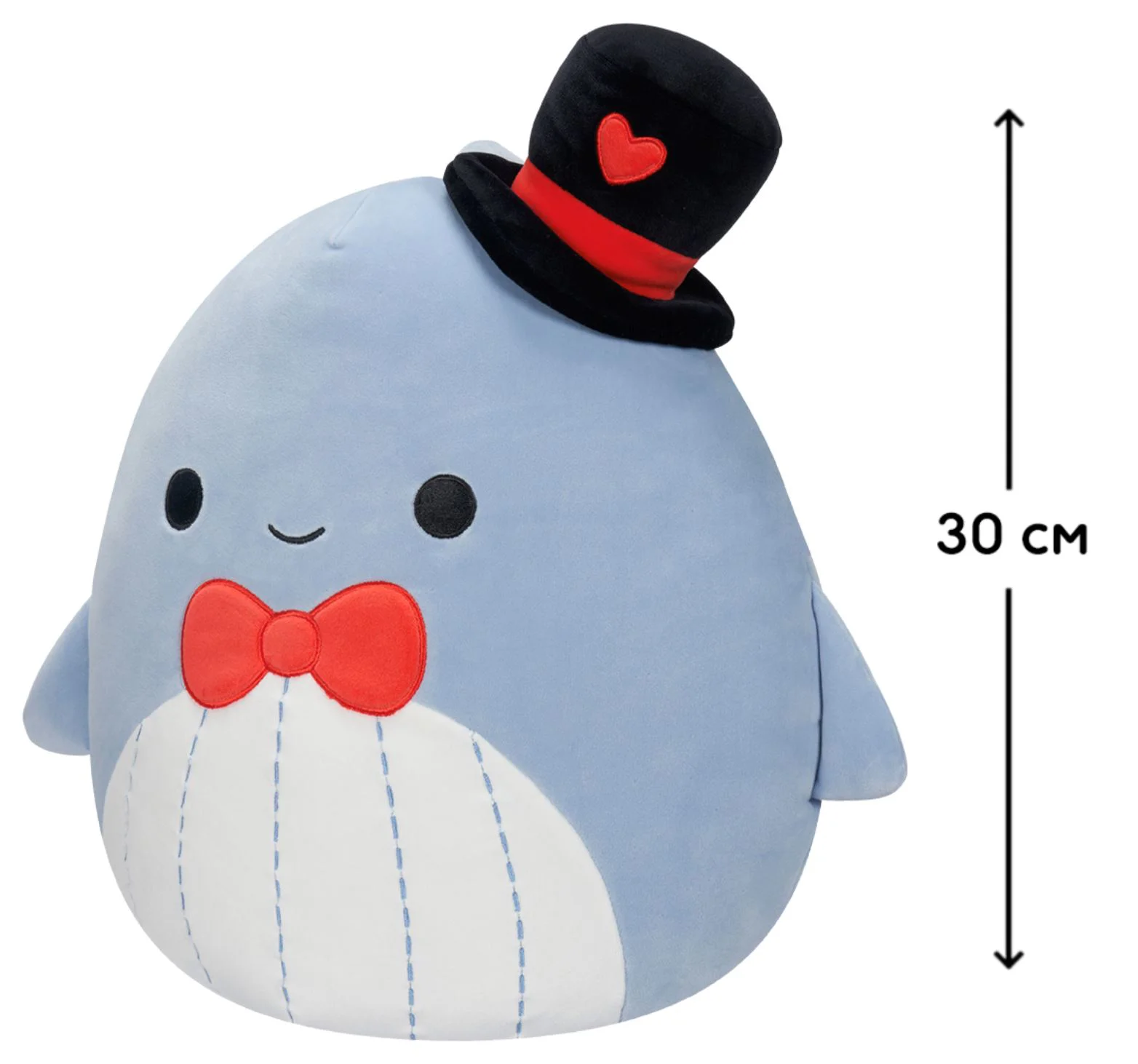 Jucarie de plus Squishmallows Balena albastra Samir, 30 cm foto