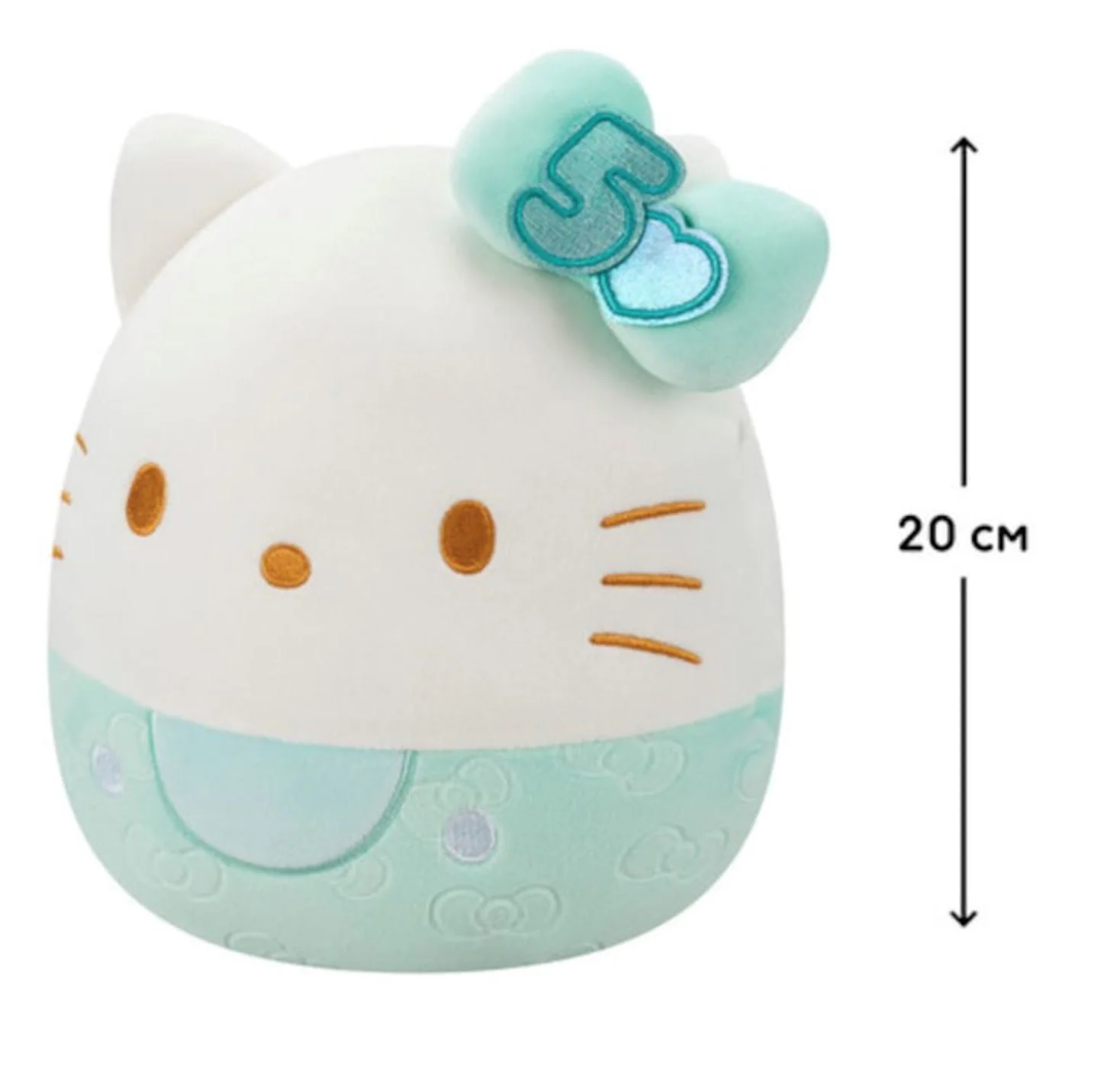 Jucarie de plus Squishmallows Hello Kitty, Azuriu foto