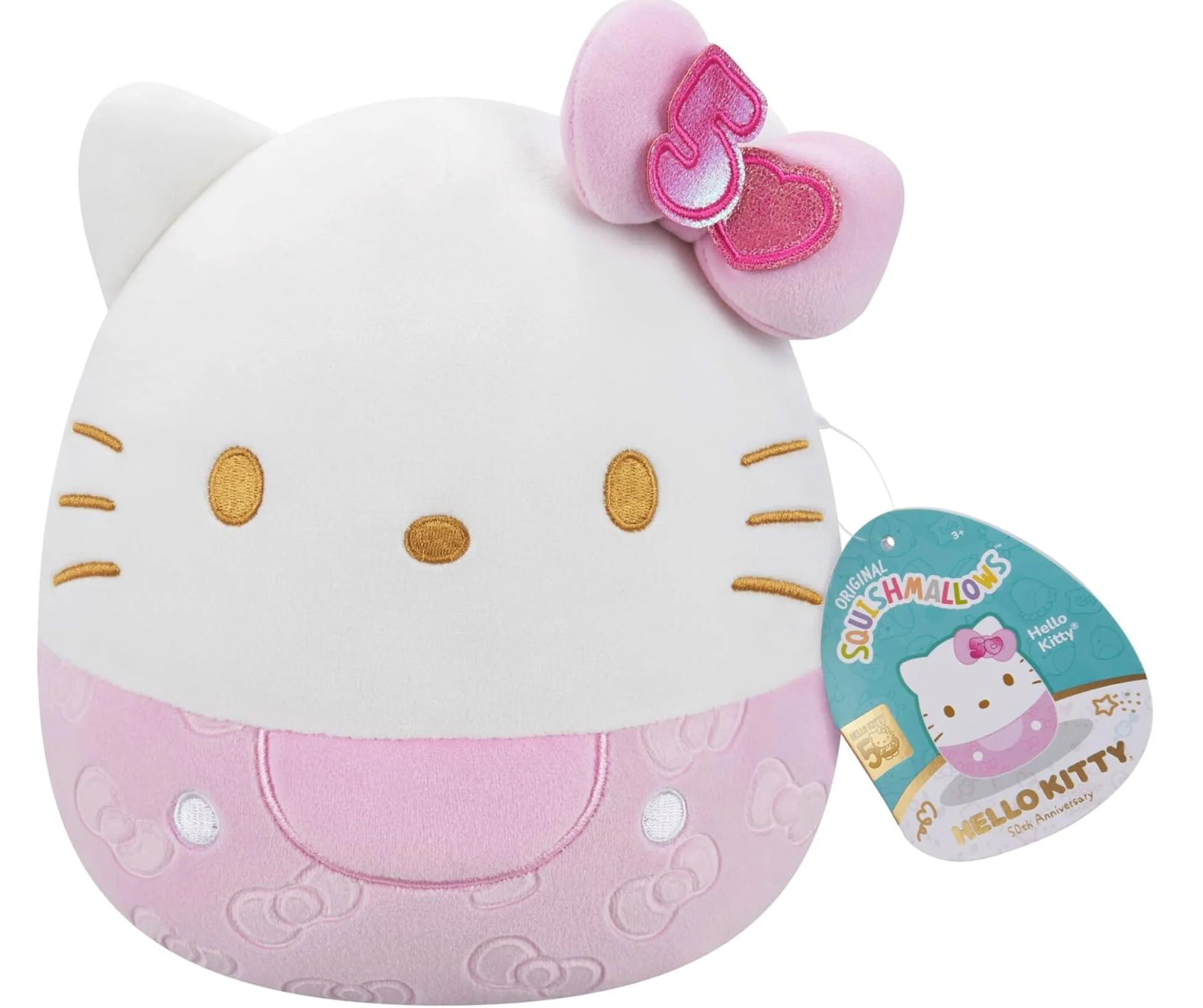 Jucarie de plus Squishmallows Hello Kitty, Roz foto
