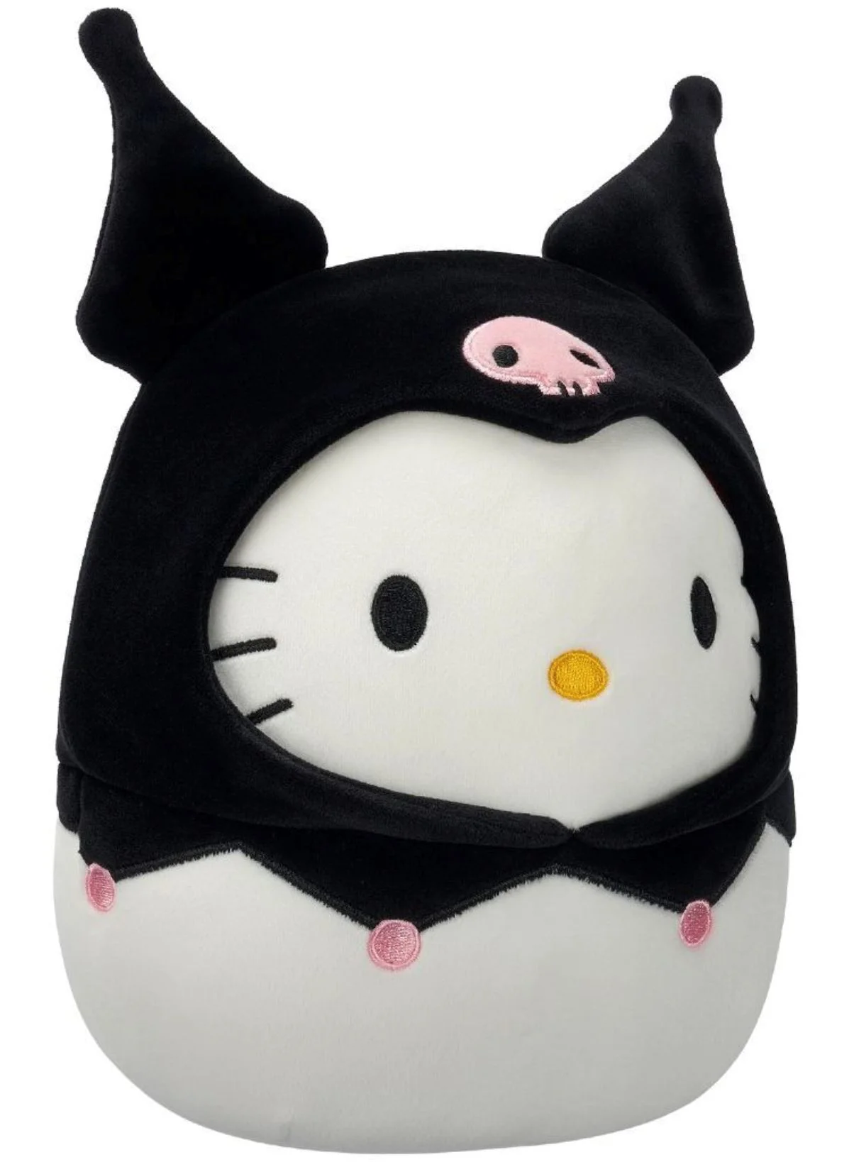 Jucarie de plus Squishmallows Hello Kitty in costum Kuromi, 20 cm foto