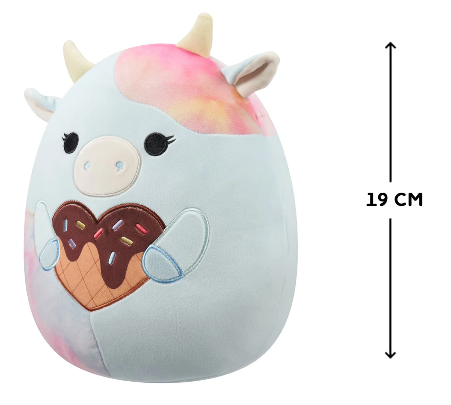 Jucarie de plus Squishmallows Vacuta Caedia, 19 cm foto