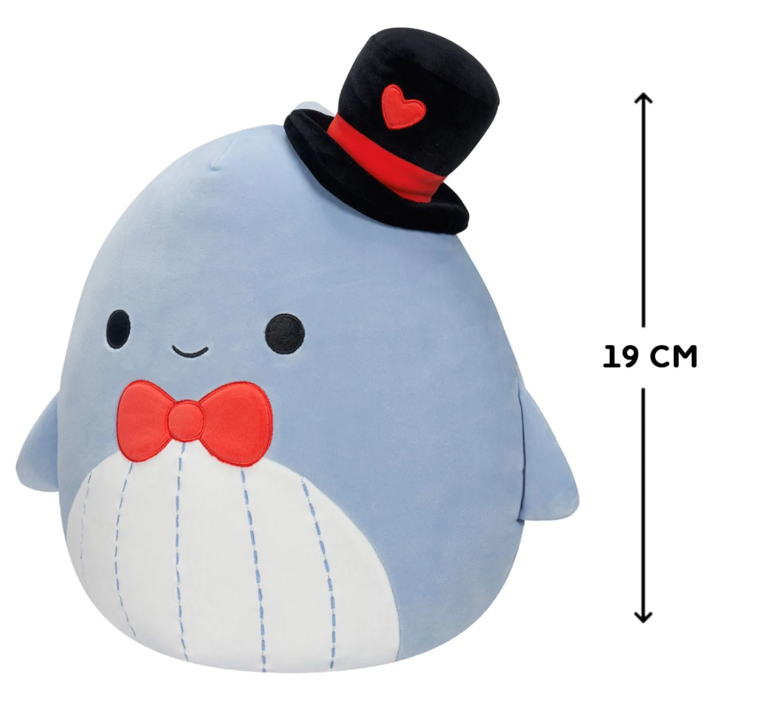 Jucarie de plus Squishmallows Balena albastra Samir, 19 cm foto