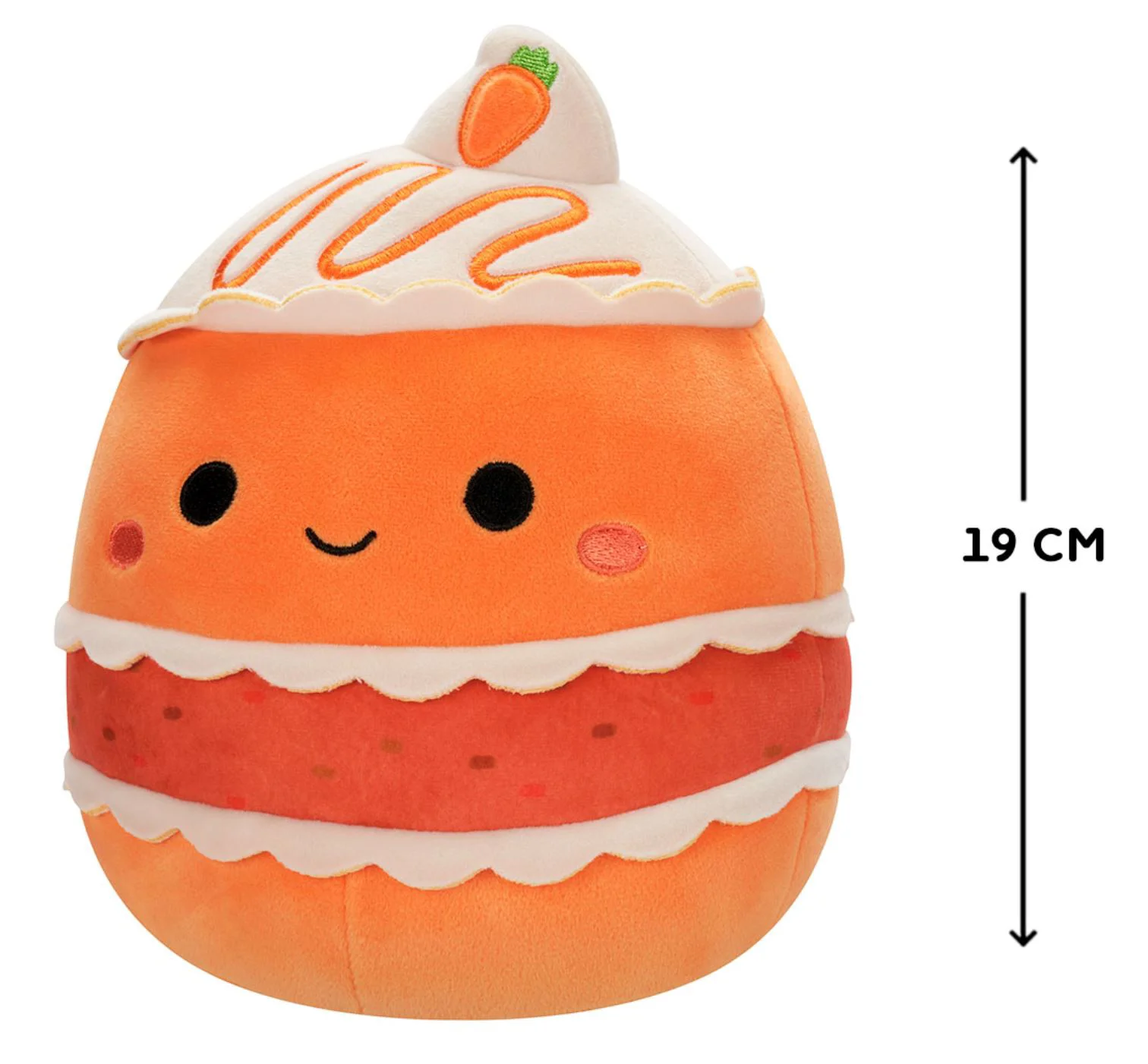 Jucarie de plus Squishmallows Tort de morcovi, 19 cm foto