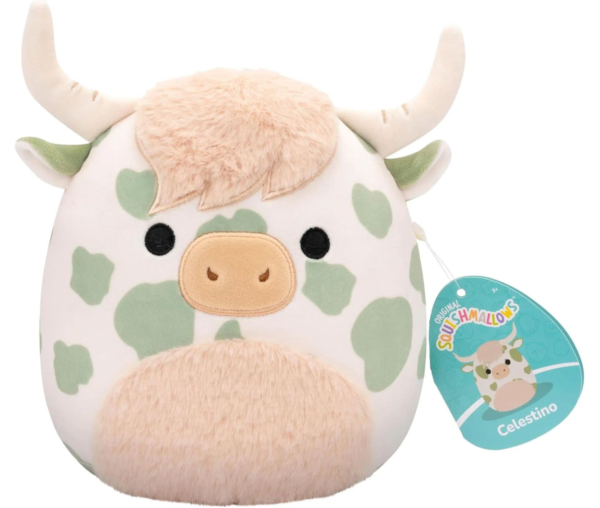 Jucarie de plus Squishmallows Vacuta Celestino, 19 cm foto