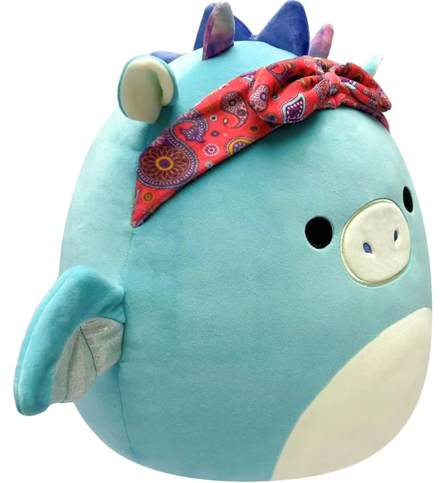 Мягкая игрушка Squishmallows Синий дракон с банданой, 19 см foto