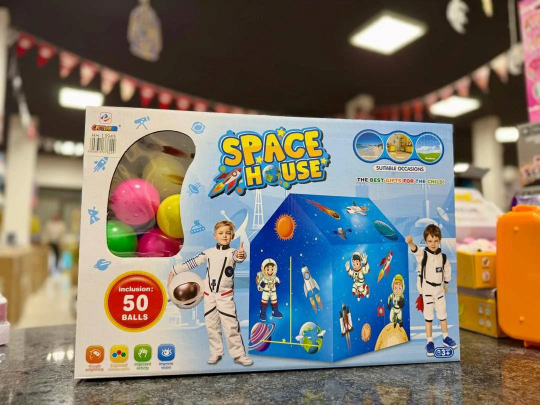 Cort de joaca pentru baieti Spatiu Cosmic 103x69x93 cm foto