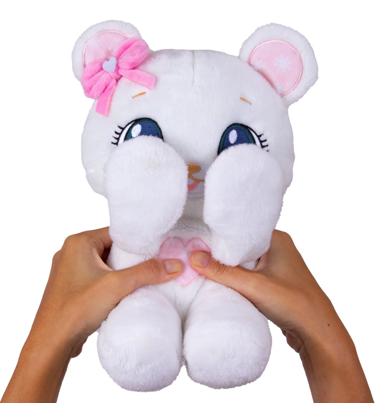Jucarie de plus Peekapets Ursulet, Alb, 26 cm foto
