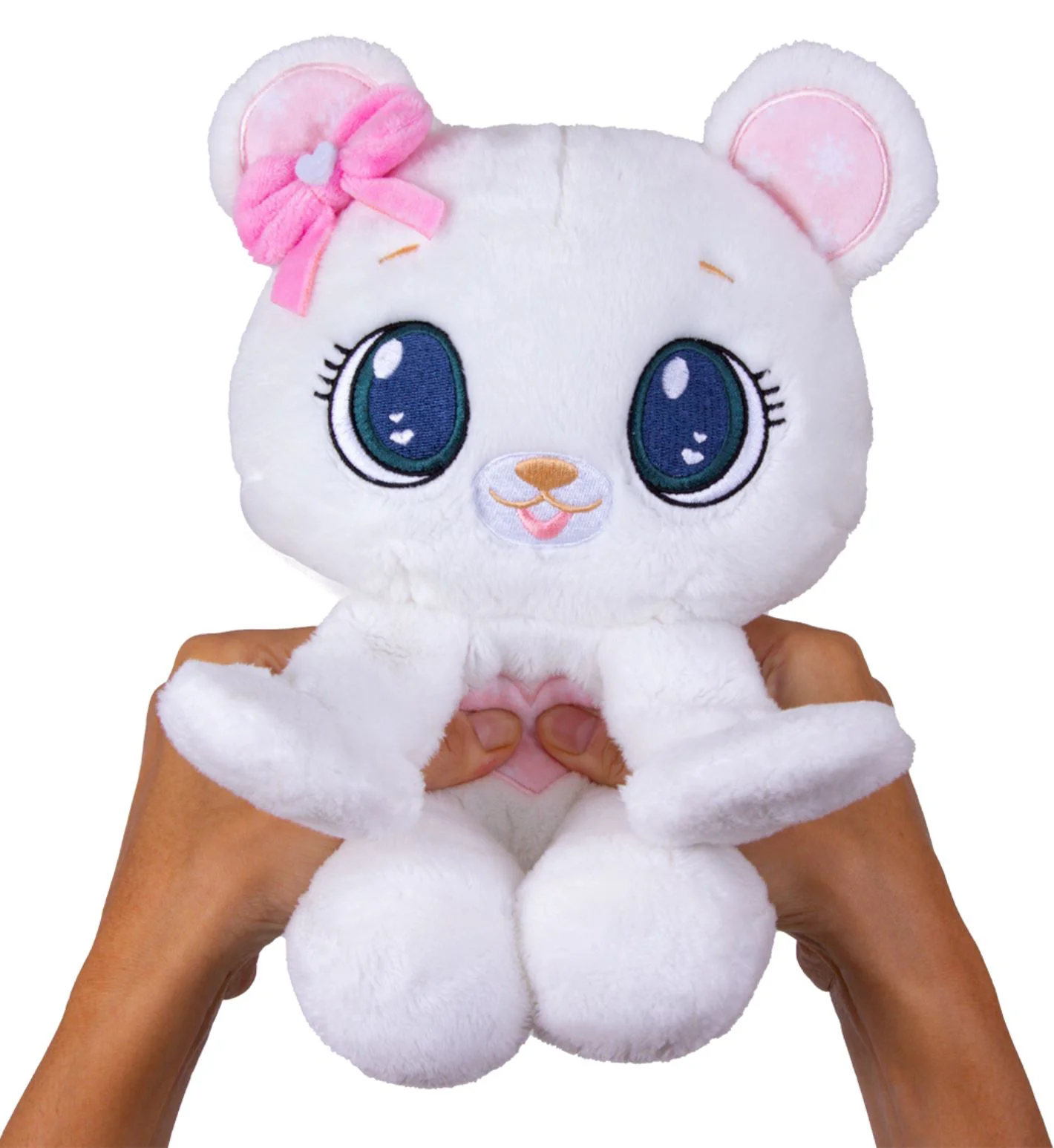 Jucarie de plus Peekapets Ursulet, Alb, 26 cm foto