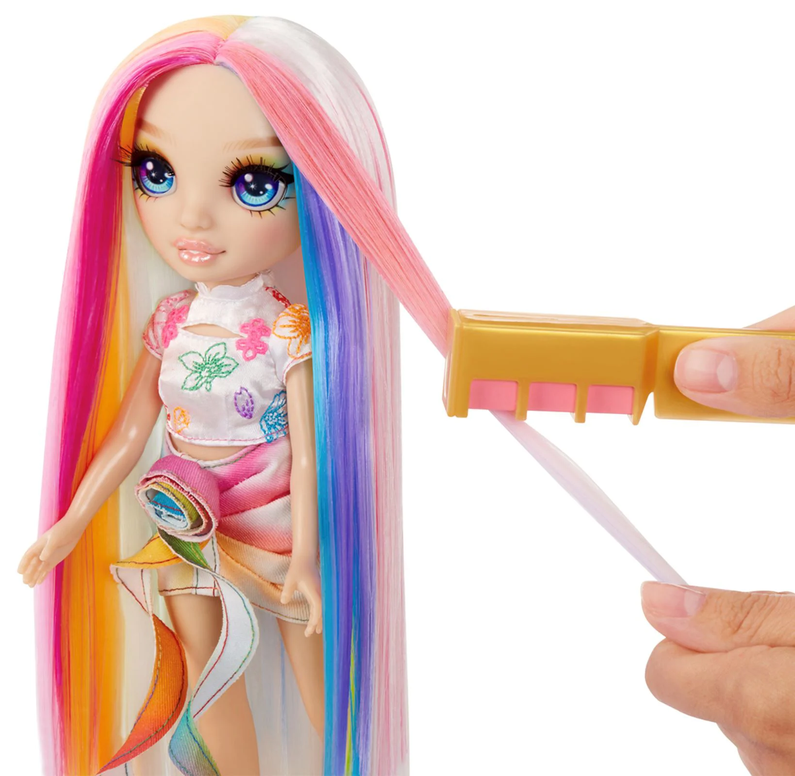 Papusa Rainbow High Amaya Raine, cu creta colorata pentru par foto
