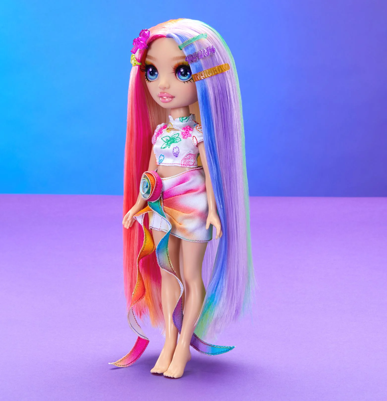 Papusa Rainbow High Amaya Raine, cu creta colorata pentru par foto