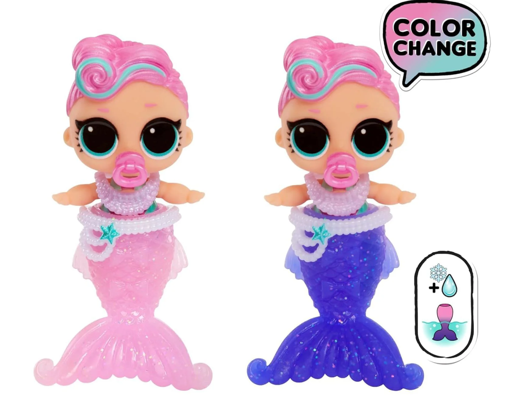 Papusica L.O.L. Surprise! Seria Mermaids, Baby Sisters foto