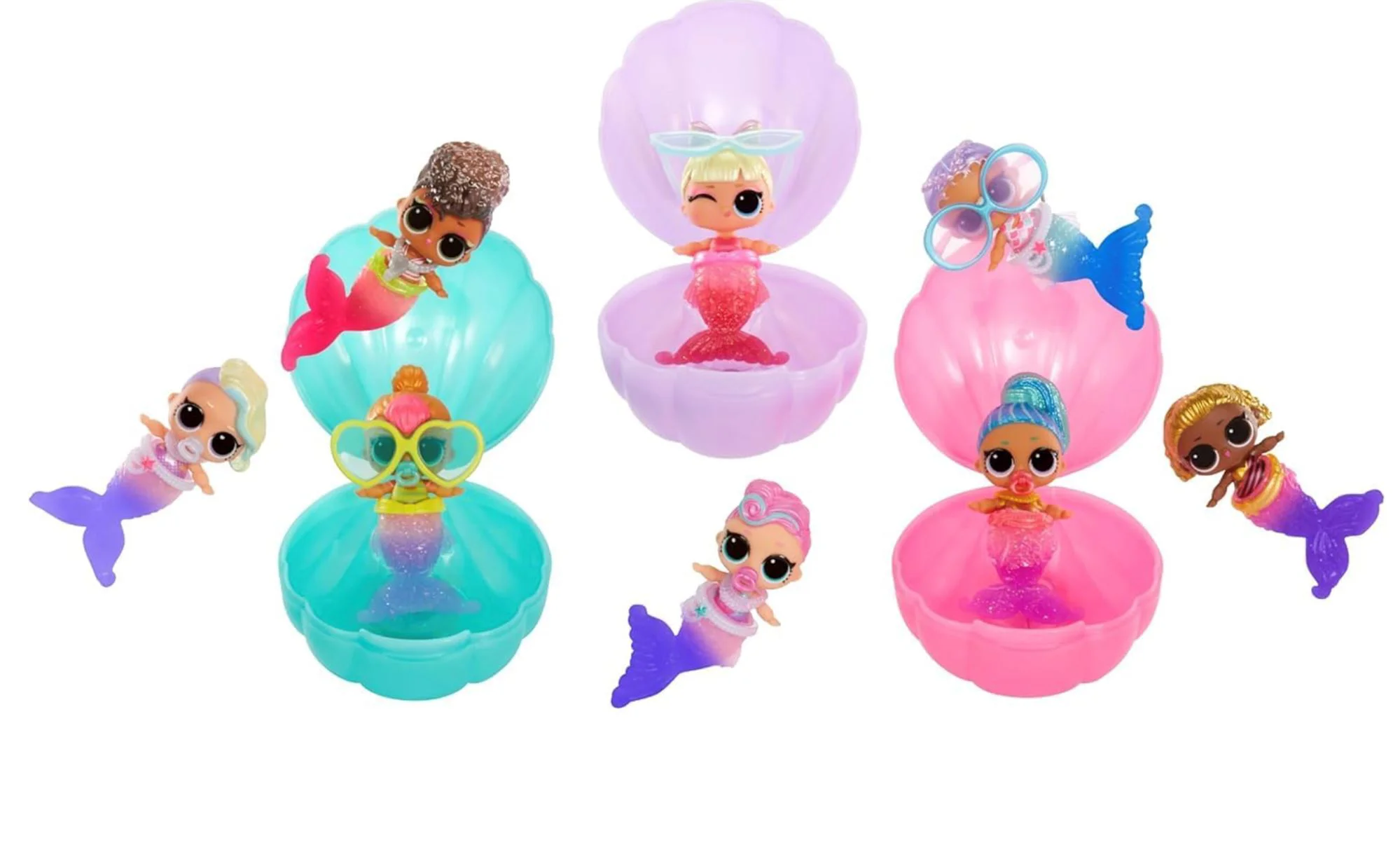 Papusica L.O.L. Surprise! Seria Mermaids, Baby Sisters foto