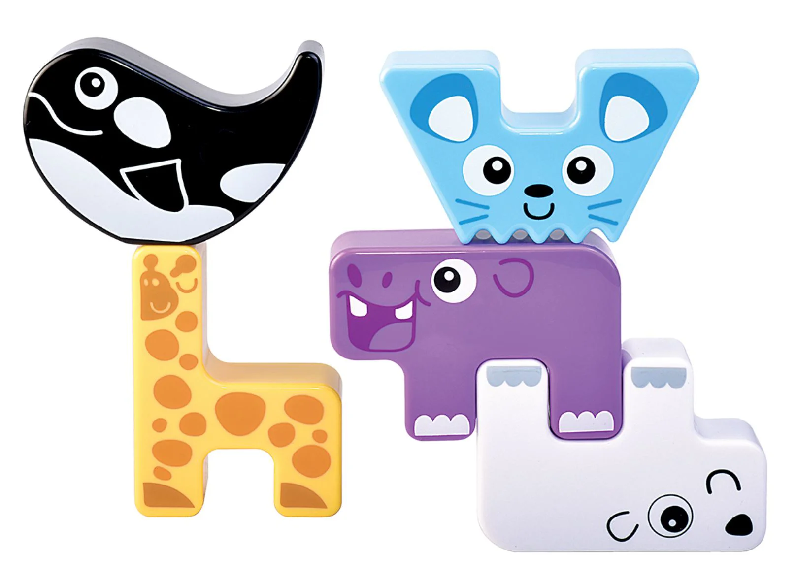 Set de joaca educativ Kiddi Smart Animalute-puzzle, 12 buc. foto