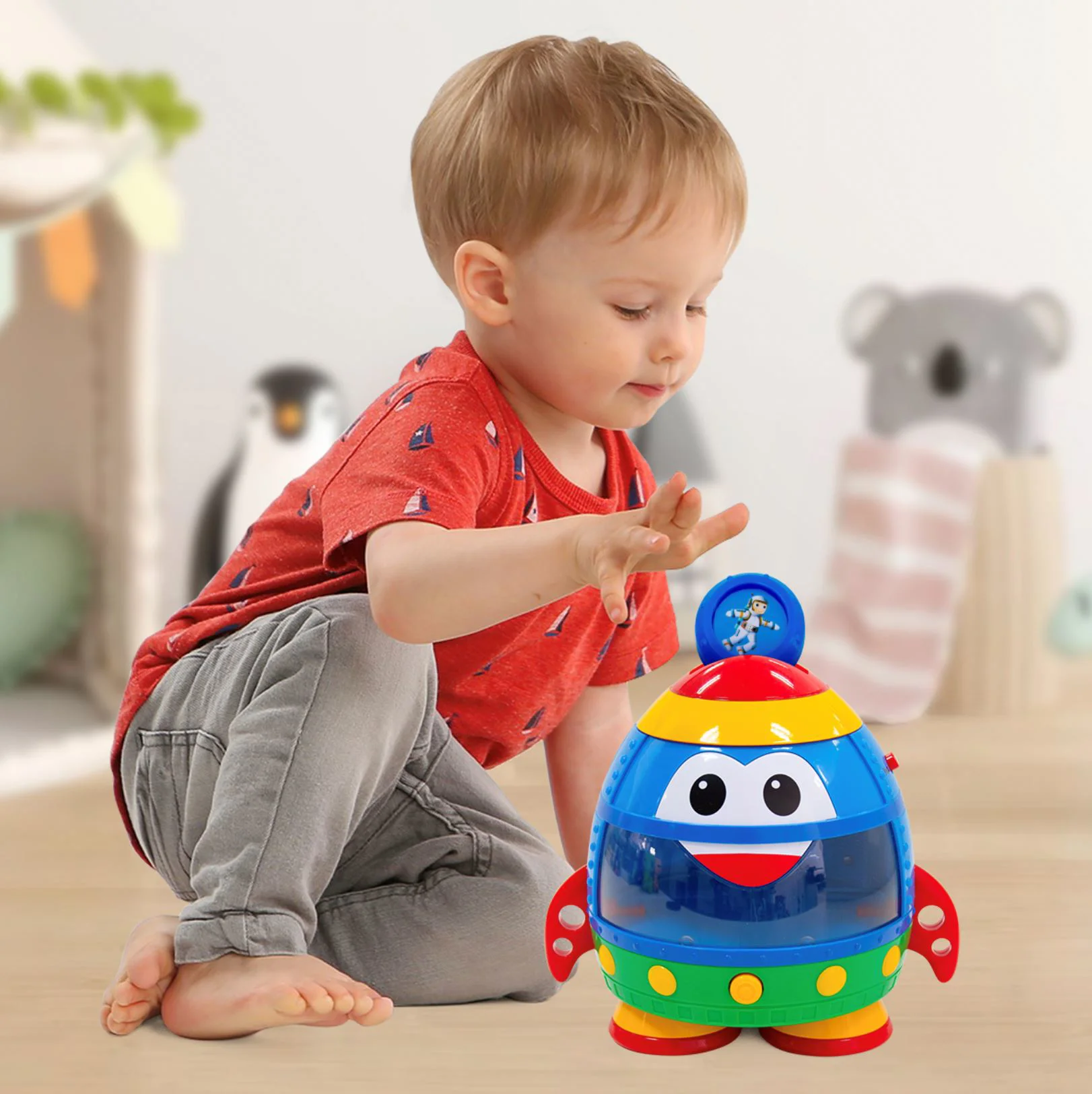 Jucarie interactiva Kiddi Smart Nava stelara cu sunete, engleza/ucraineana foto