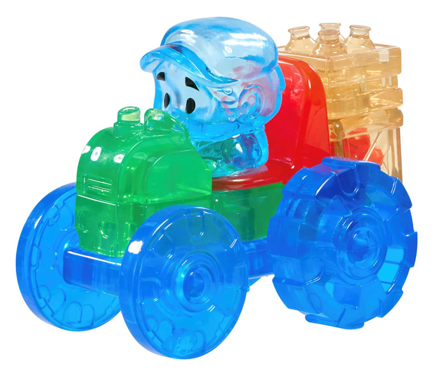 Set de constructie Jelly Blox cu blocuri senzoriale, Tractor, 12 el. foto