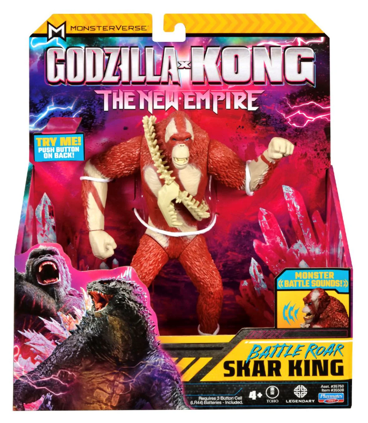 Figurina Godzilla vs. Kong Skar King cu articulatii si sunete, 18 cm foto