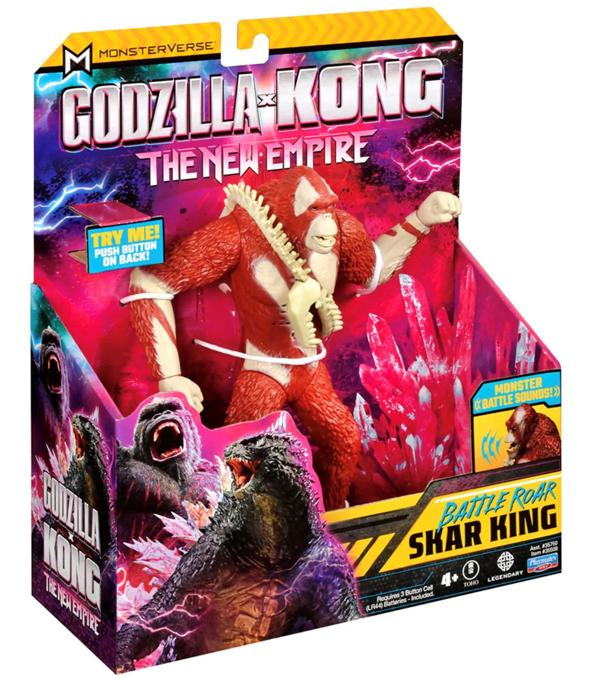 Figurina Godzilla vs. Kong Skar King cu articulatii si sunete, 18 cm foto