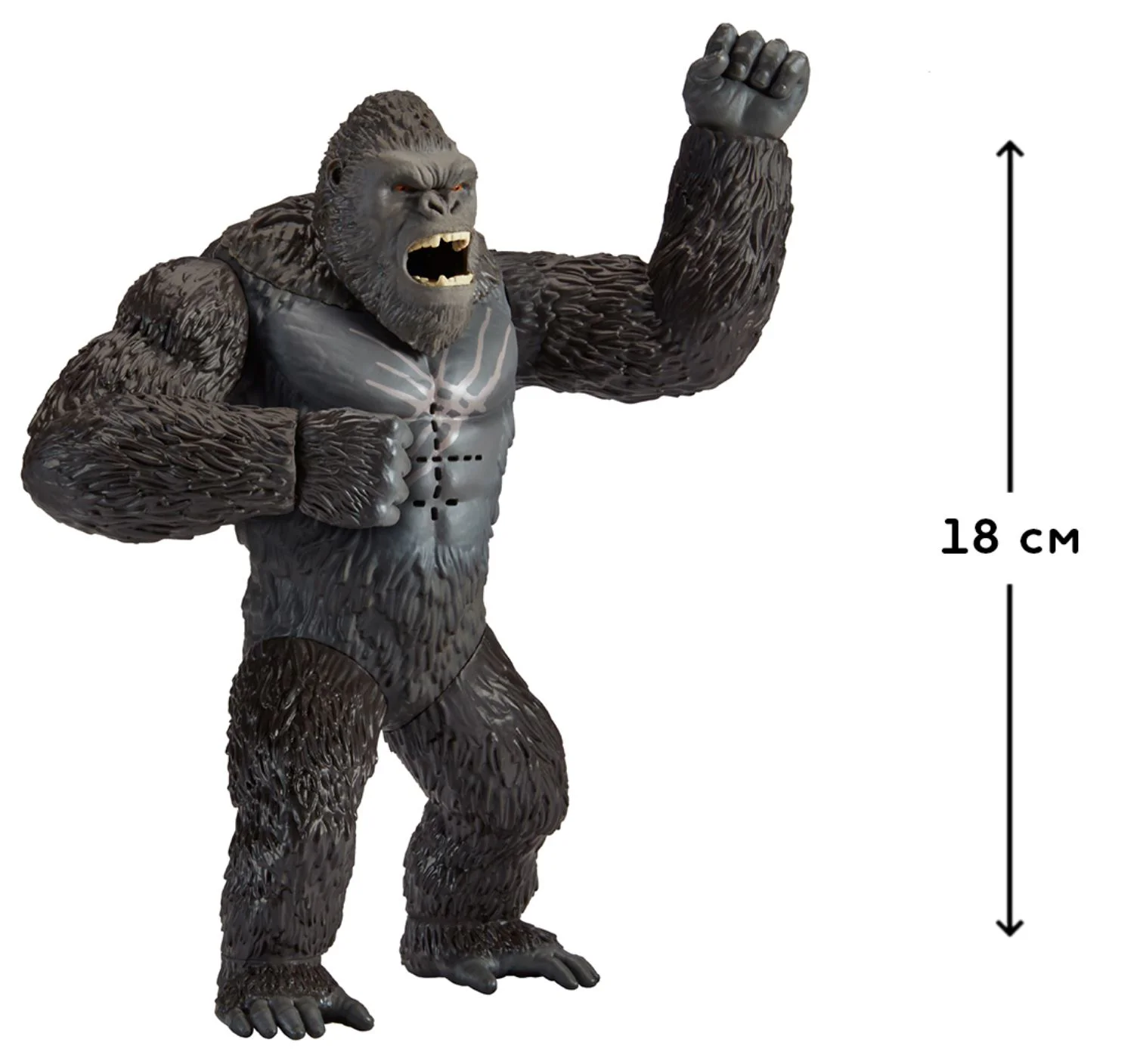 Figurina Godzilla vs. Kong Kong cu sunete si articulatii, 18 cm foto