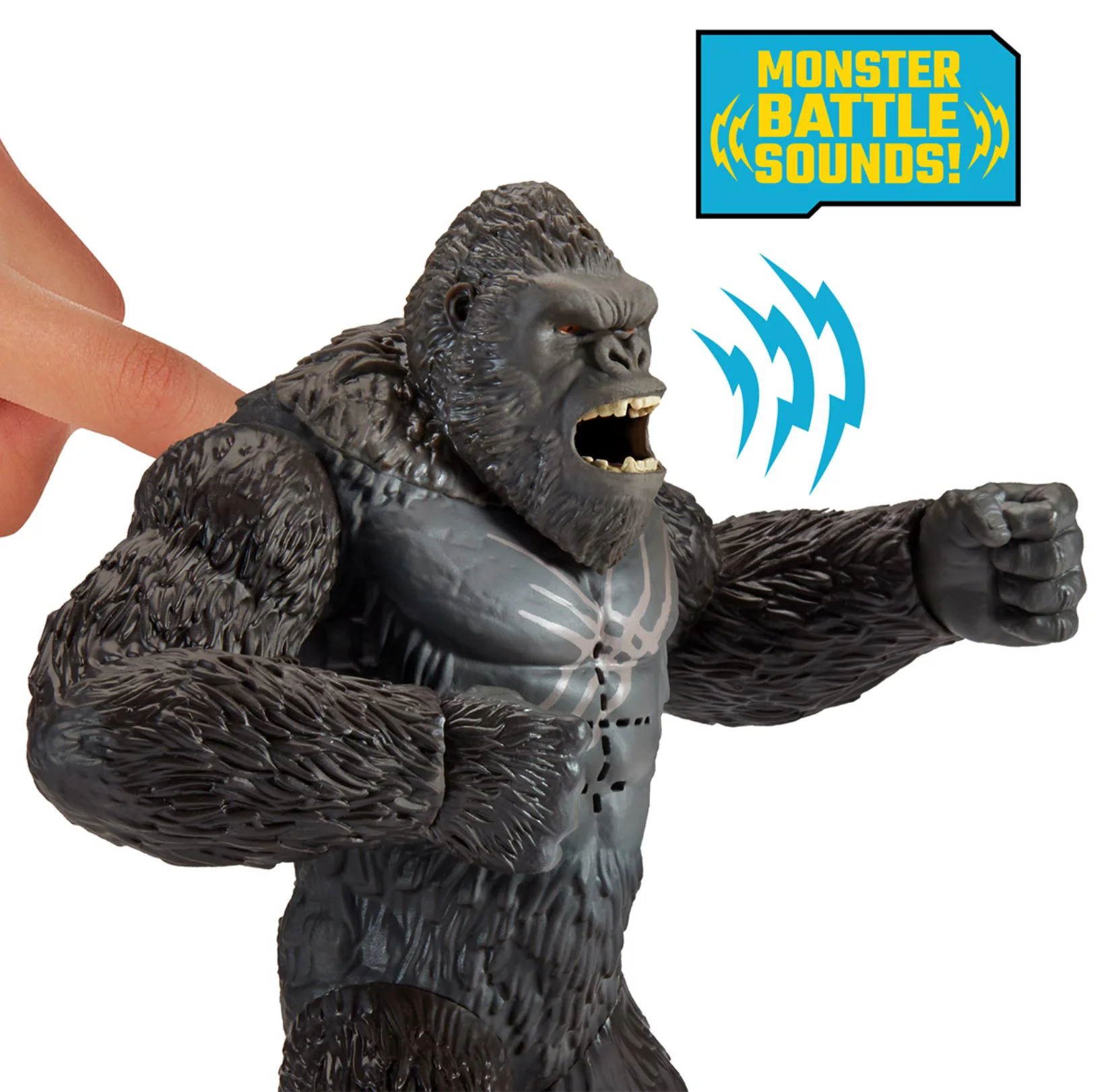Figurina Godzilla vs. Kong Kong cu sunete si articulatii, 18 cm foto