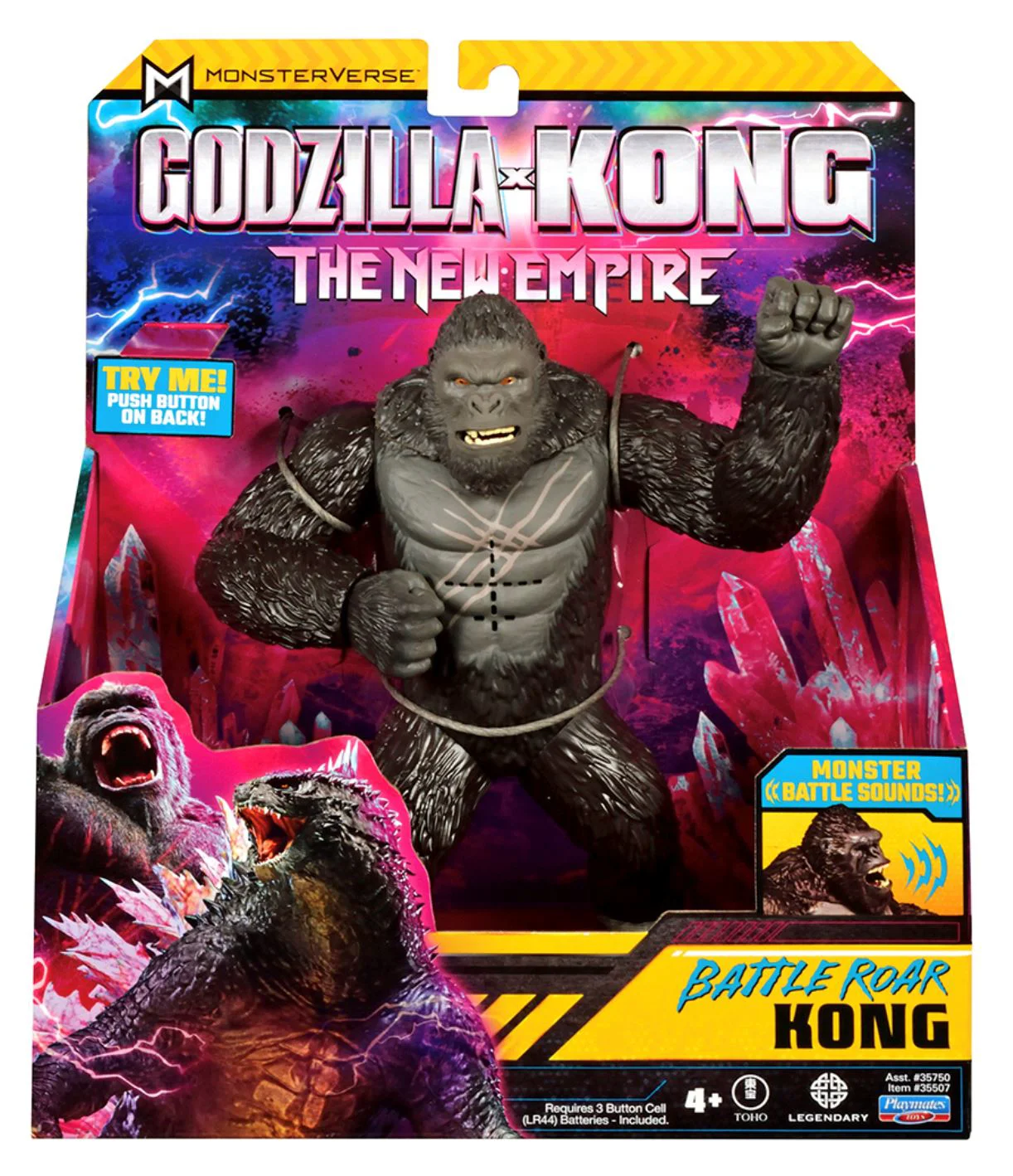 Figurina Godzilla vs. Kong Kong cu sunete si articulatii, 18 cm foto
