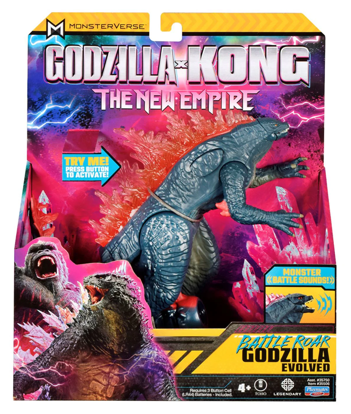 Фигурка Godzilla vs. Kong Годзилла с артикуляцией и звуками, 18 см foto