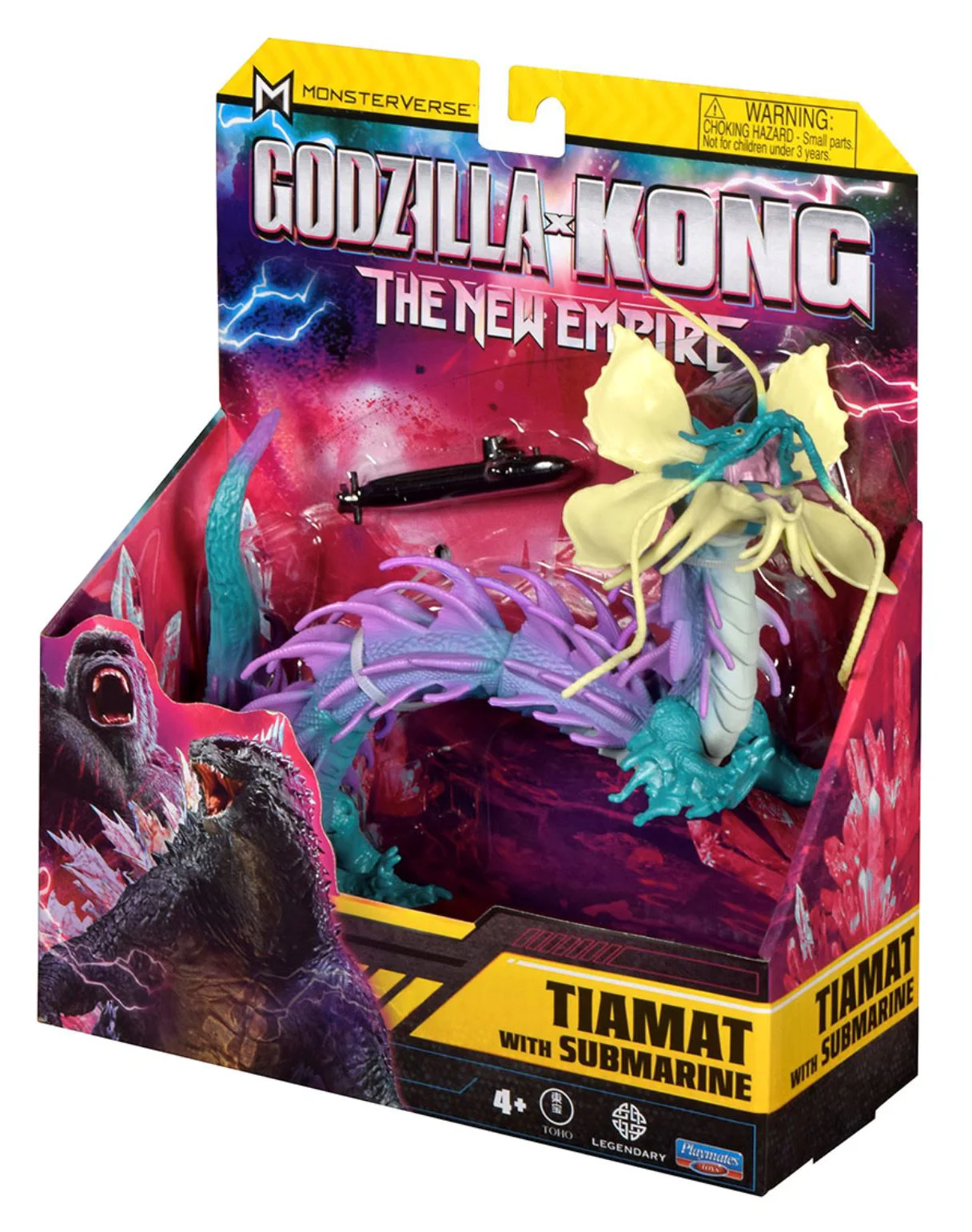 Figurina Godzilla vs. Kong Tiamat cu submarin, 15 cm foto