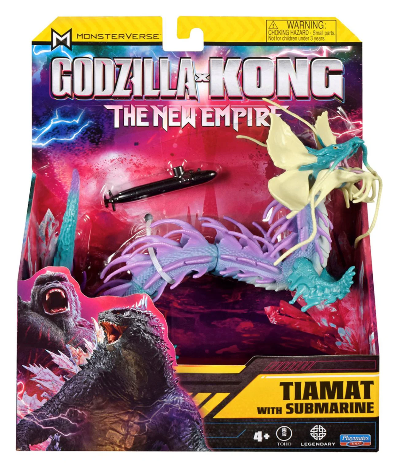 Figurina Godzilla vs. Kong Tiamat cu submarin, 15 cm foto