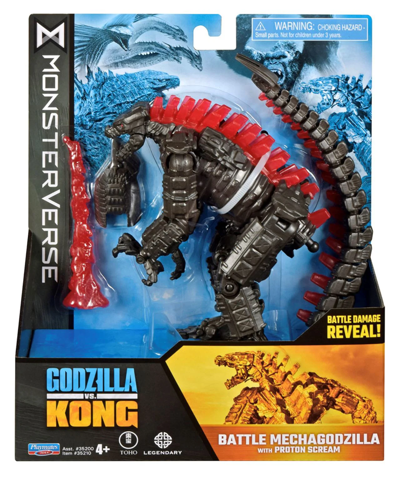 Figurina Godzilla vs. Kong Mechagodzilla cu raza rosie proton, 15 cm foto