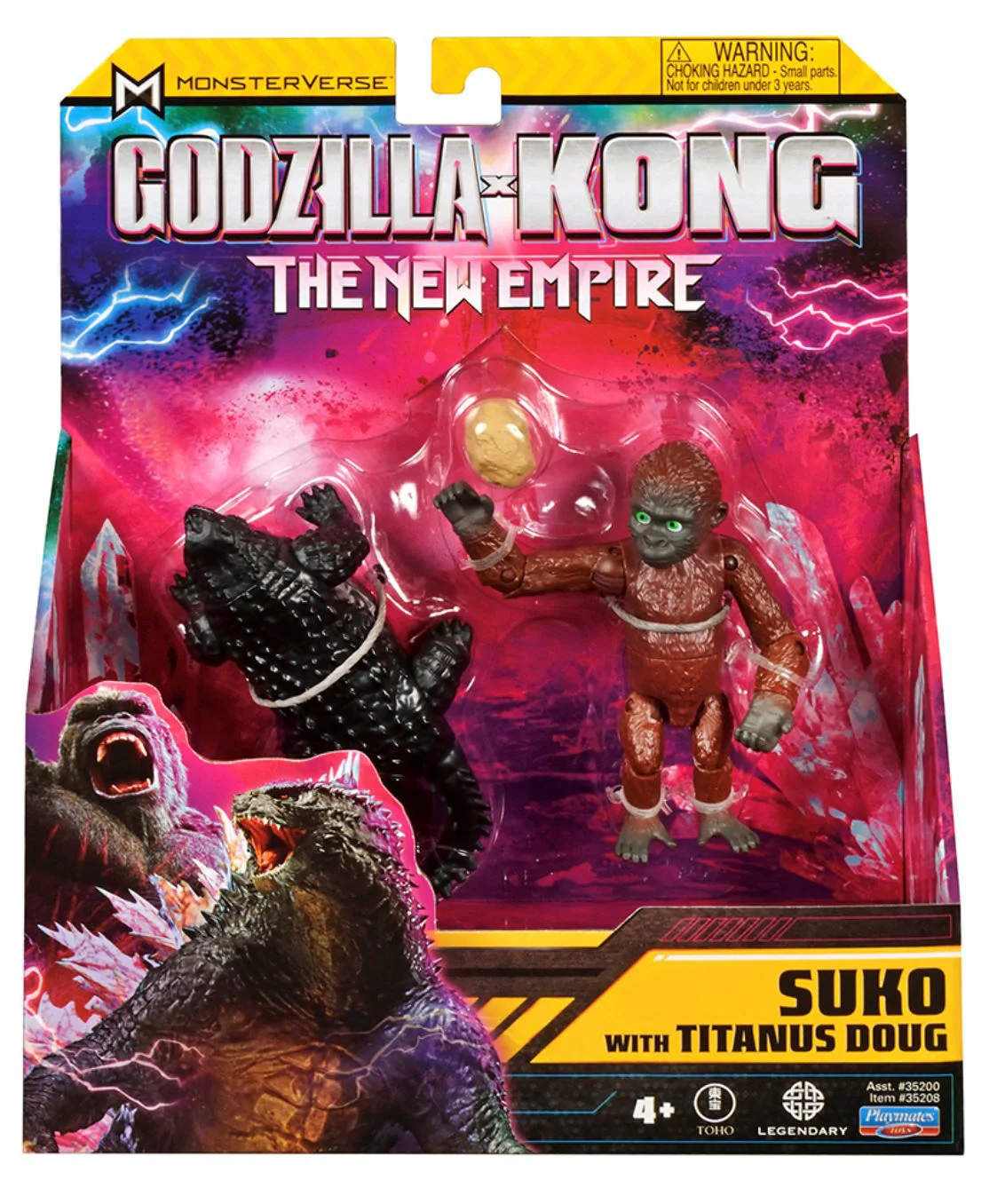 Figurina Godzilla vs. Kong Suko cu Titanus Doug, cu articulatii, 9 cm foto