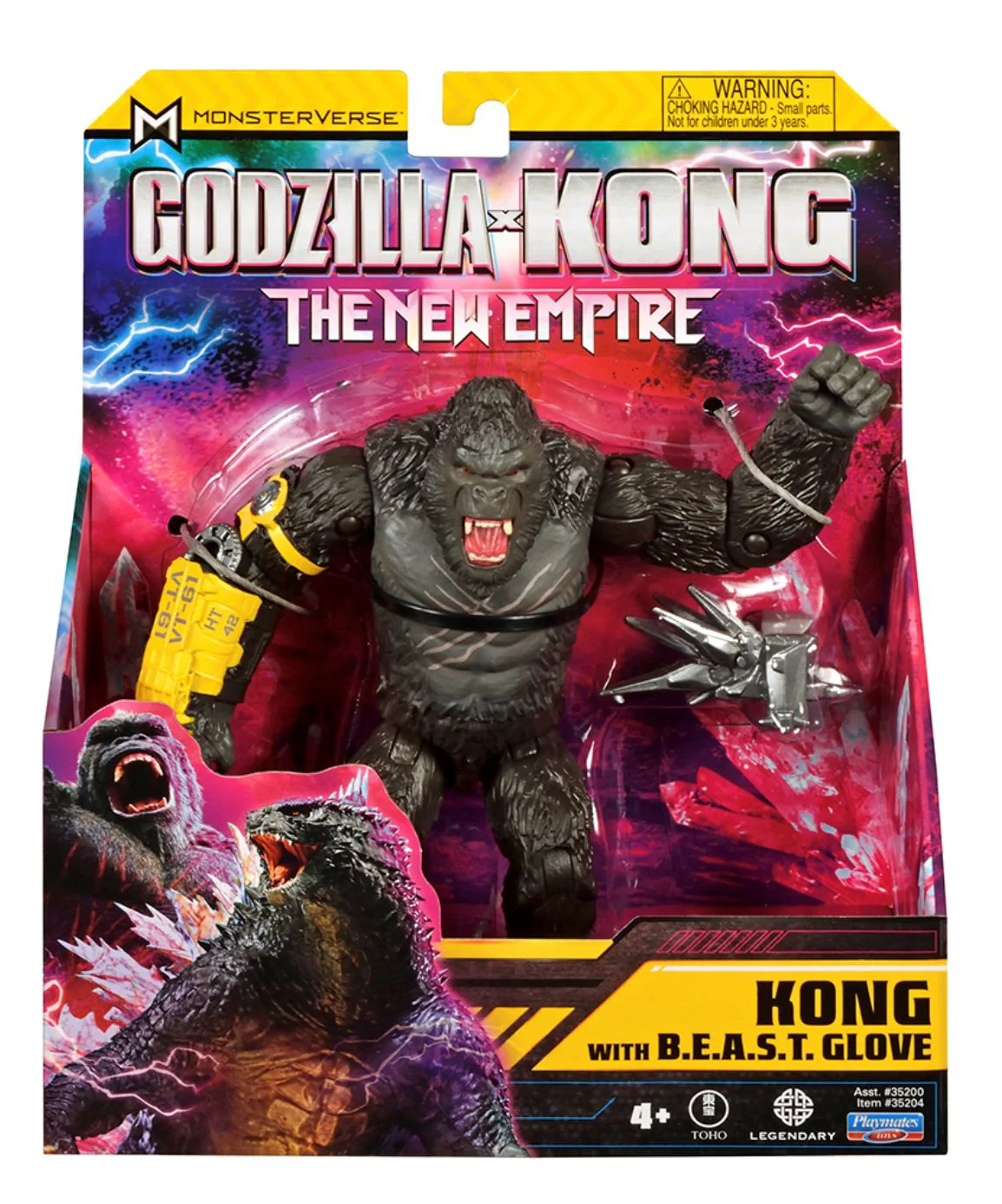 Figurina Godzilla vs. Kong Kong cu manusa si articulatii, 15 cm foto