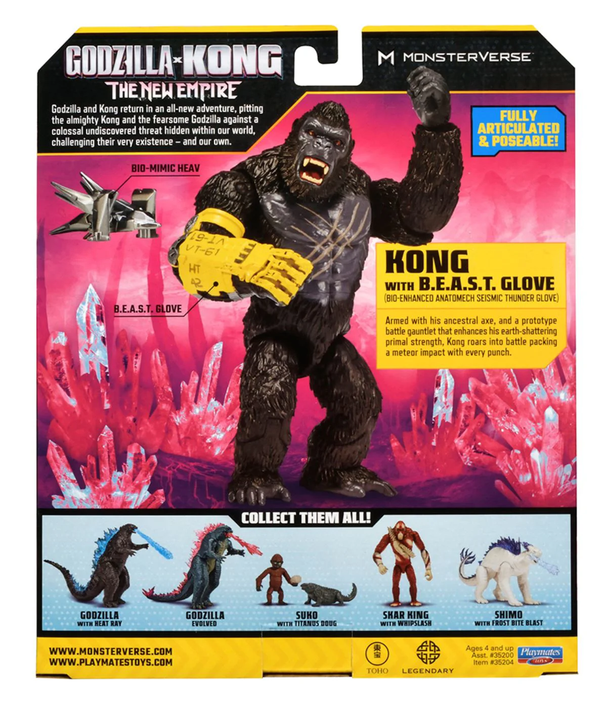 Figurina Godzilla vs. Kong Kong cu manusa si articulatii, 15 cm foto