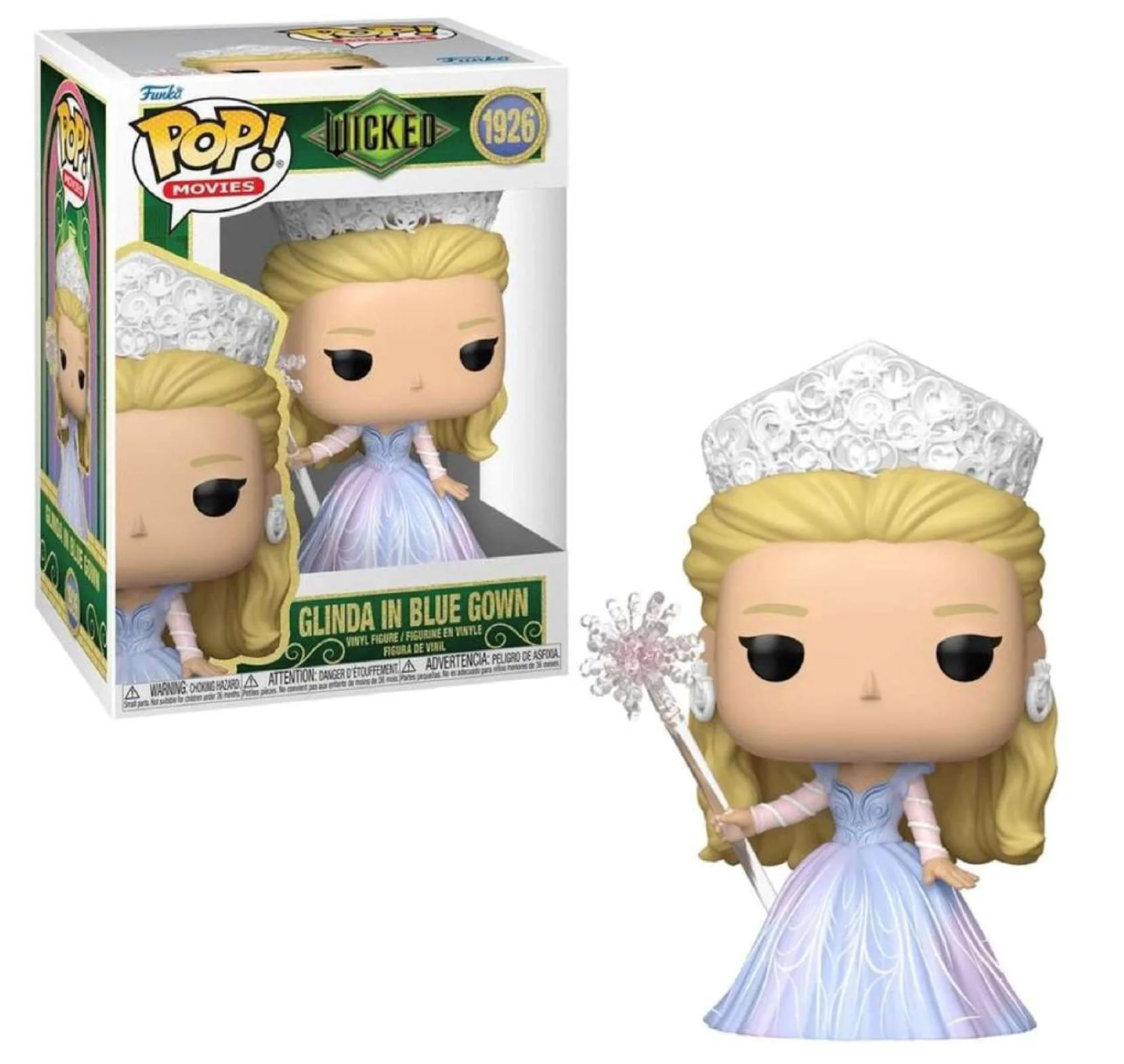 Figurina Funko Pop Glinda in rochie albastra, 9 cm foto