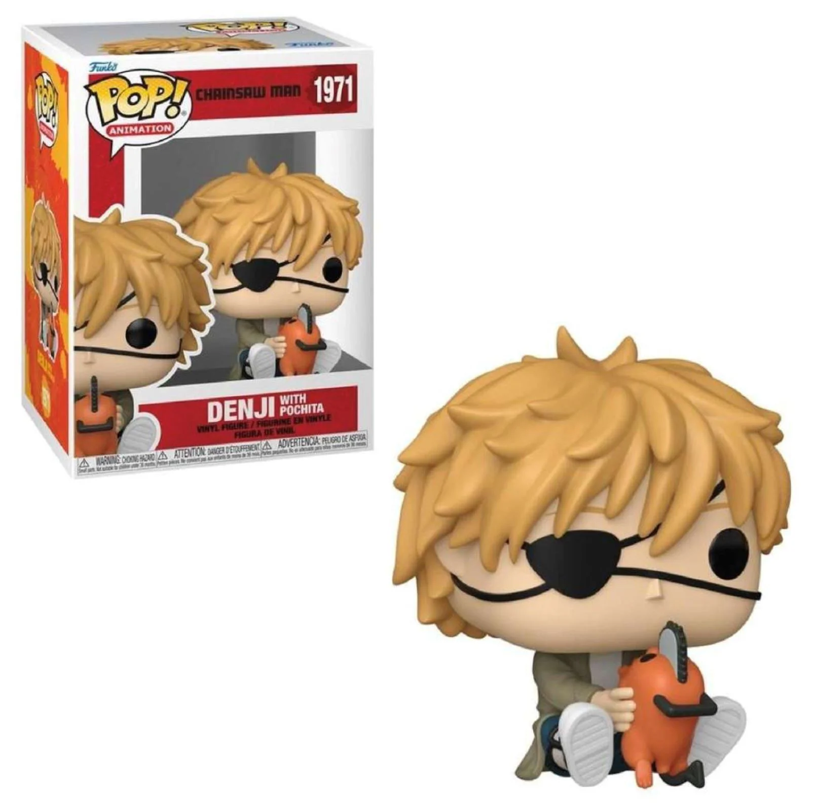 Коллекционная фигурка Funko Pop Denji с Pochita, 9 см foto