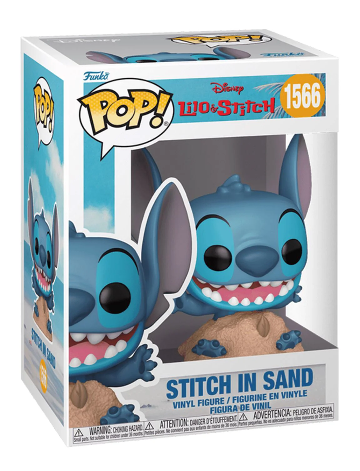 Figurina de colectie Funko Pop Stitch in nisip, 9 cm foto