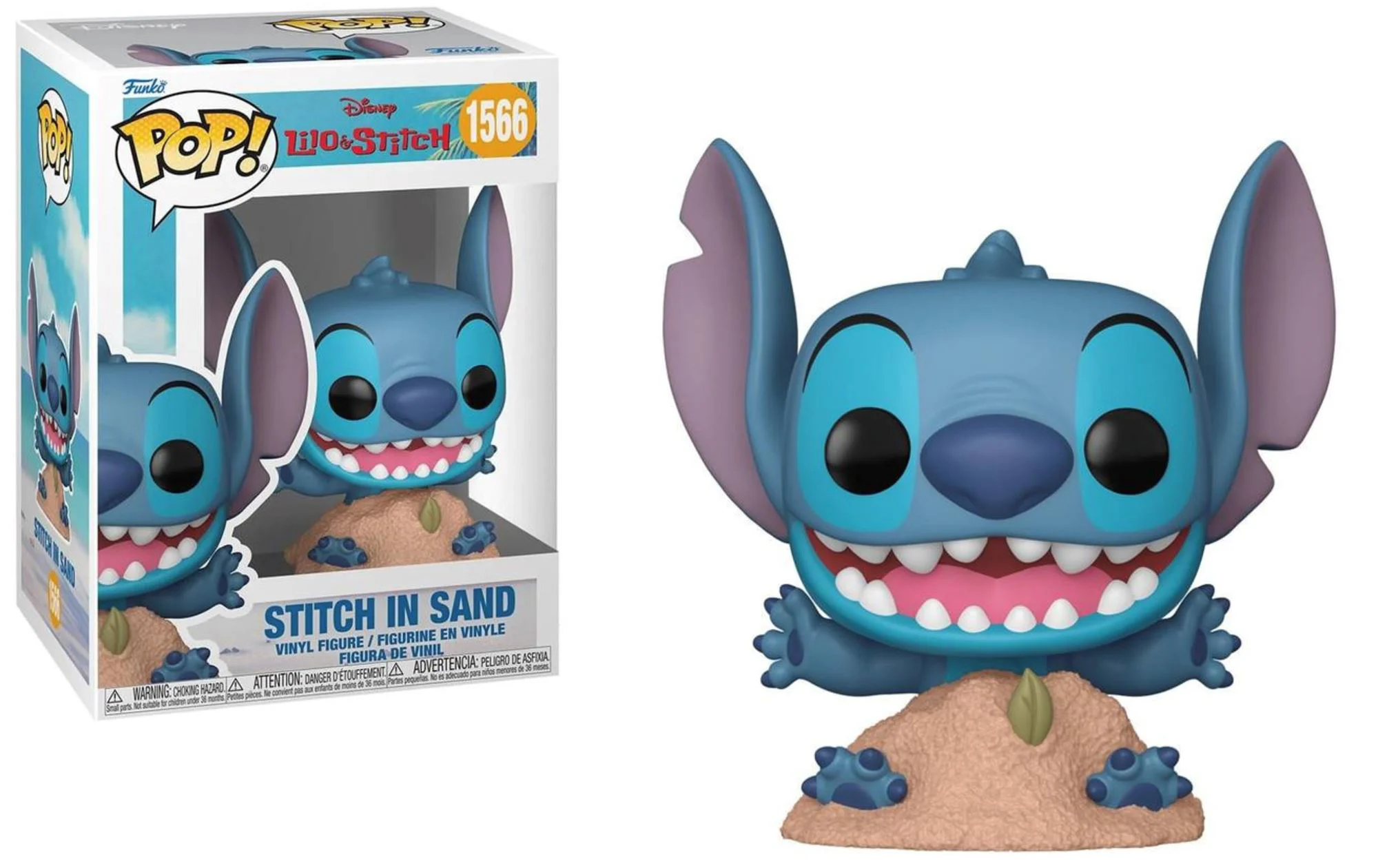 Figurina de colectie Funko Pop Stitch in nisip, 9 cm foto