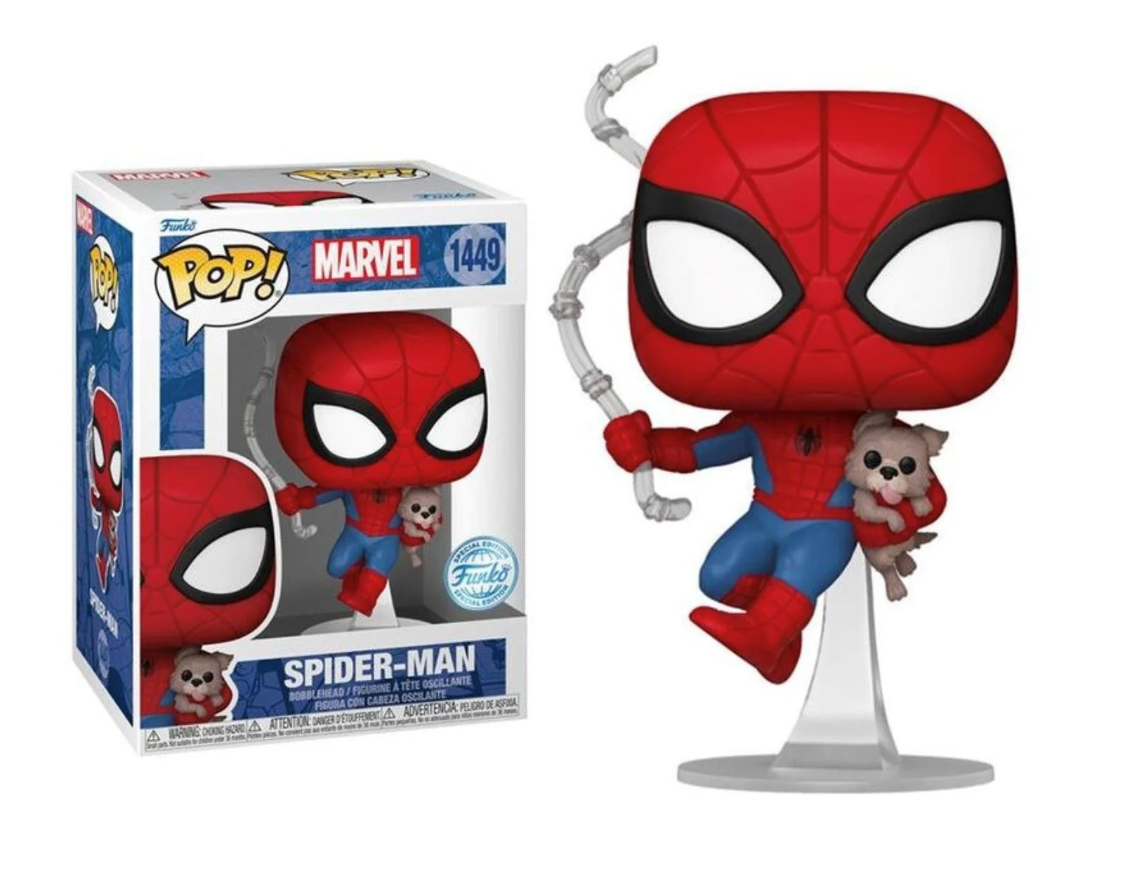 Figurina de colectie Funko Pop Spider-man cu caine, 11 cm foto