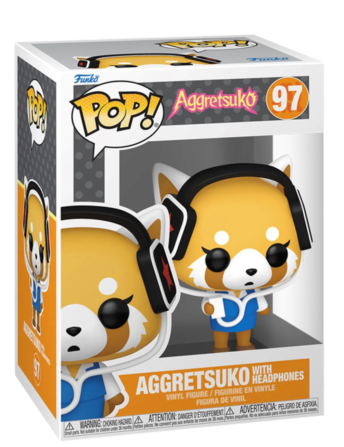 Figurina de colectie Funko Pop Aggretsuko cu casti, 9 cm foto
