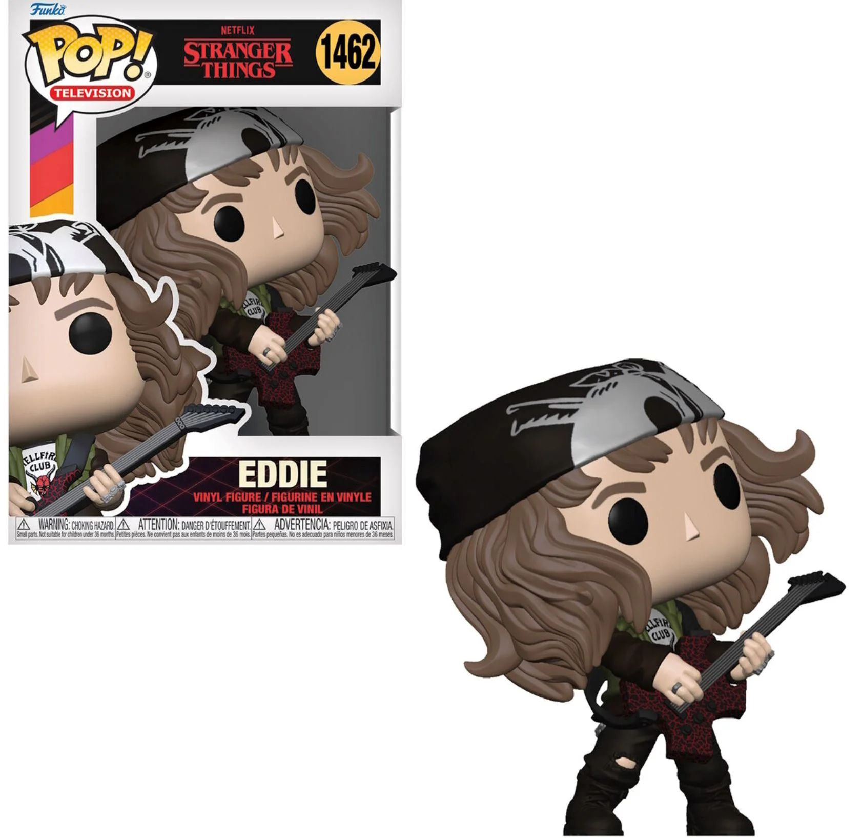 Figurina Funko Pop Eddie cu chitara, 9 cm foto