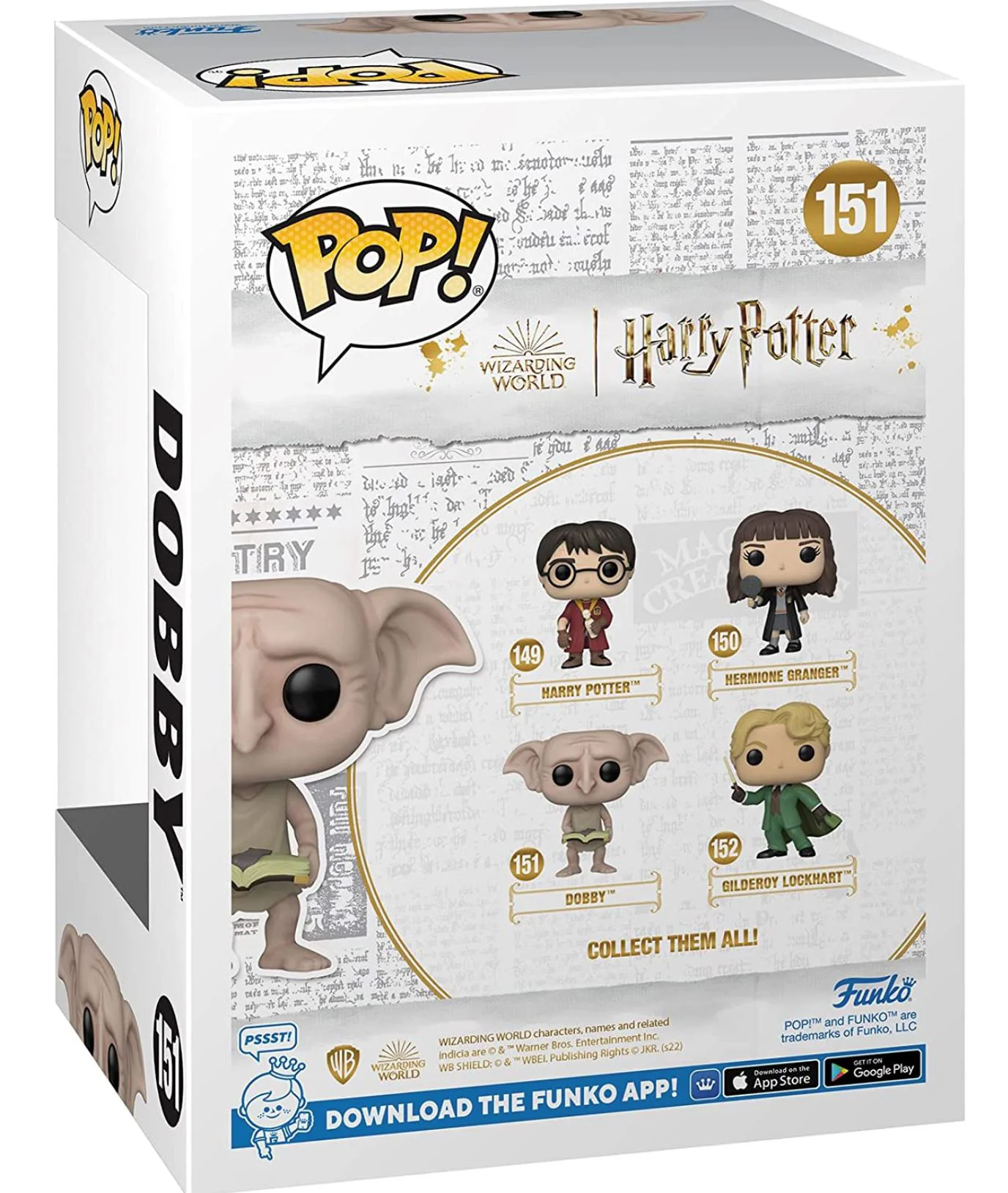 Figurina Funko Pop Dobby cu carte, 9 cm foto