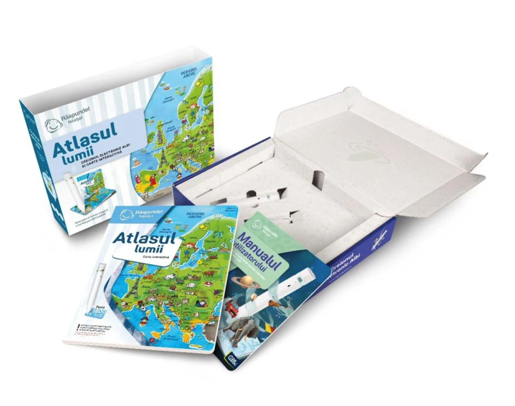 Set educational Raspundel Istetel, Atlasul lumii, creion si carte 2.0 foto