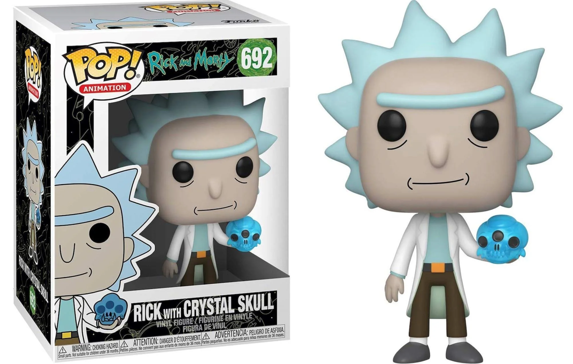 Figurina de colectie Funko Pop Rick cu craniu de cristal, 9 cm foto